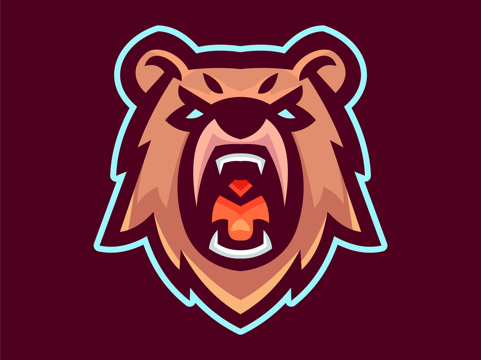 Roar Bear Mascot Logo by Ranusaban on Dribbble