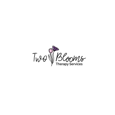 Two Blooms Therapy Services Logo branding design graphic design logo logotype speech therapy two blooms
