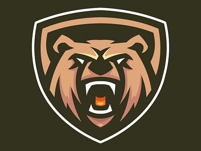 Bear Badge Esport Logo animal logo bear bear esport bear logo bear mascot esport esport logo game gamer gamer logo gaming gaming logo mascot mascot logo twitch logo twitch mascot