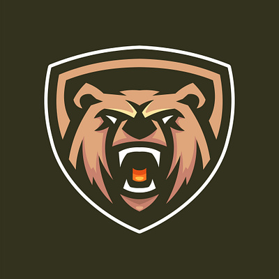 Bear Badge Esport Logo animal logo bear bear esport bear logo bear mascot esport esport logo game gamer gamer logo gaming gaming logo mascot mascot logo twitch logo twitch mascot