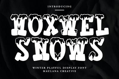 Moxwel Snows Winter Playful Display Font animation branding design font fonts graphic design logo nostalgic