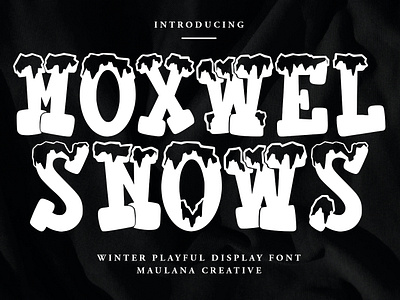 Moxwel Snows Winter Playful Display Font animation branding design font fonts graphic design logo nostalgic