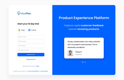 Onboarding Sign Up flow for SaaS app clean design log in login onboarding sign up signup ui web white