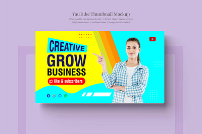 Creative YouTube Thumbnail branding business design graphic design illustration logo thumbnail ui vector youtube