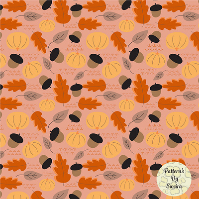 Autumn Pattern adobe illustrator autumn pumpkin repeat pattern