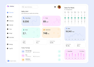 Health/Sport Dashboard dashboard design health sport ui ux ux ui design web web design