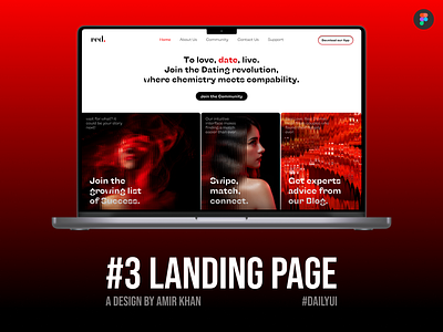 #3 Landing Page - A Dating App app branding dating app graphic design ui ui design ui ux web design website design