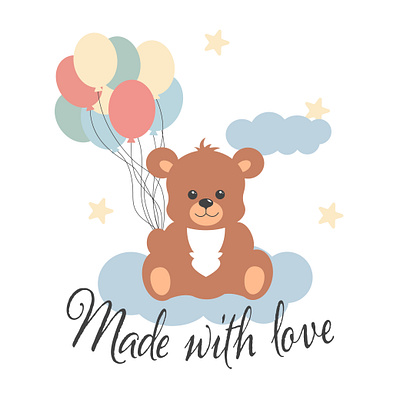 Little Bear cartoon for kids illustration little bear teddy bear