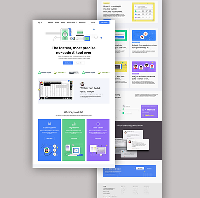 No Code Ai Tool Home Page Ui Design 🚀 app branding design landing pages logo typography ui ux