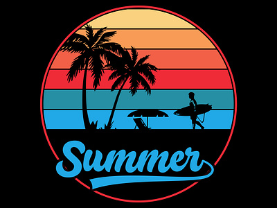 Summer T-shirt Design branding design graphic design illustration suggested design summer t shirt design typography vector
