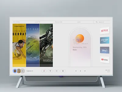 Smart TV UI concept dashboard figma human machine interface illustrator interface smarttv ui