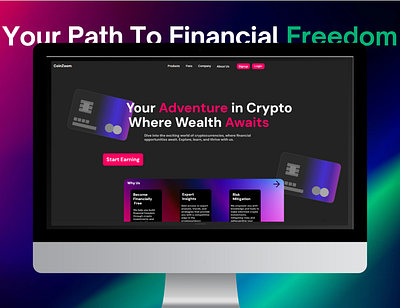 Trading Cryptocurrency Exchange Website. 3d ads bank black brading colourful crypto dark mode designing finance graphic design green landing page mobile pink purple trading ui ux video