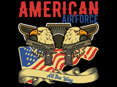 USA Air Force T-shirt air force usa branding design graphic design illustration logo suggested design typography usa army vector