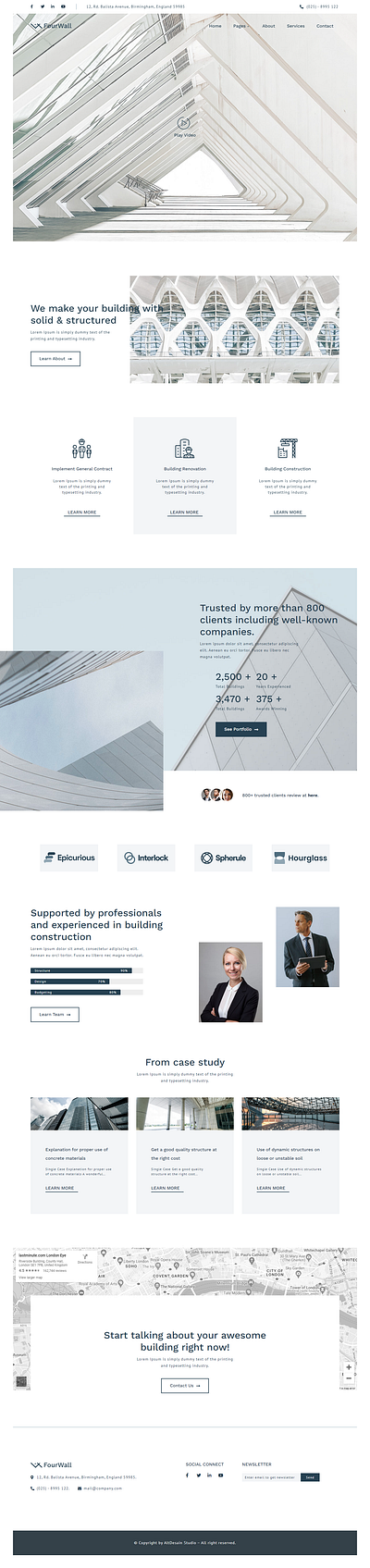 FourWall - Construction costractinwebsite webdevelopment website design