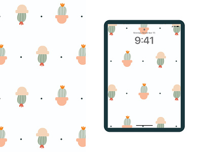 Baby Cactus Seamless Pattern cactus illustration daily ui design desktop background desktop wallpaper illustration ipad wallpaper modern phone background phone wallpaper plant plant illustration seamless pattern wallpaper design