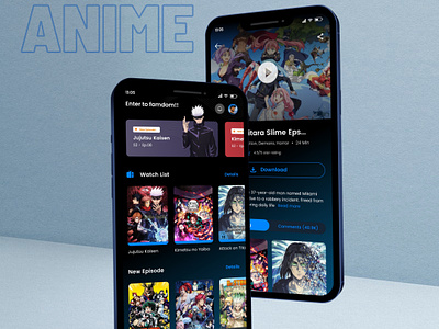 Anime Quasar -Anime Streaming Platform anime anime app design app design design figma graphic design ui ui design uiux