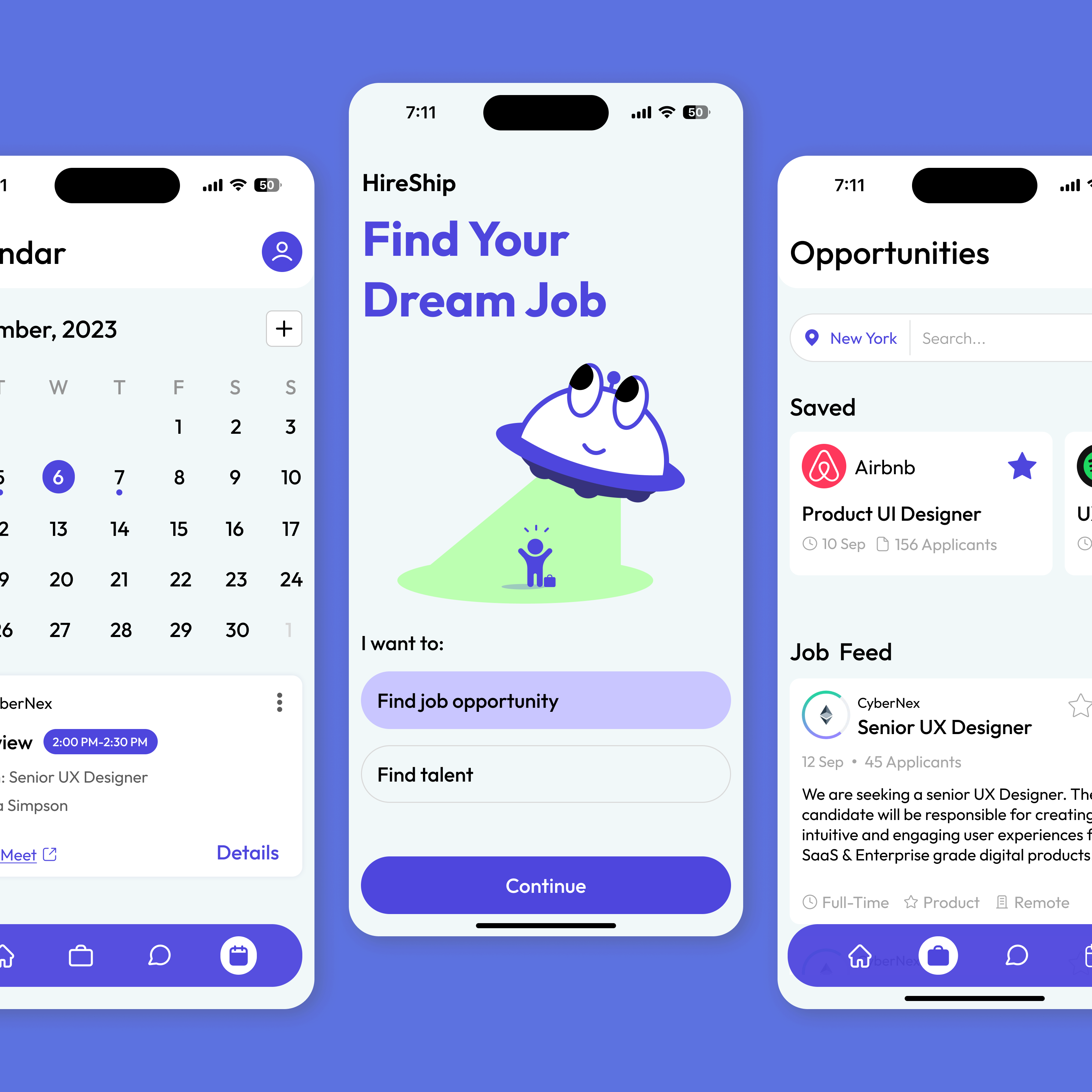 Hiring Platform Concept design figma mobile ui