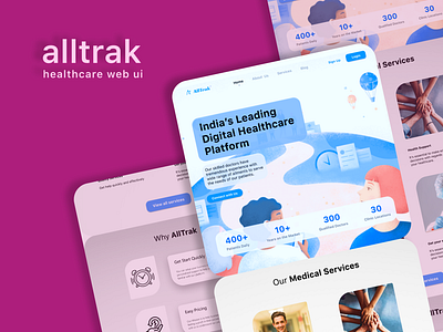 Healthcare Web UI Design app figma healthcare web ui healthcare website design ui uiux ux design web design web ui design