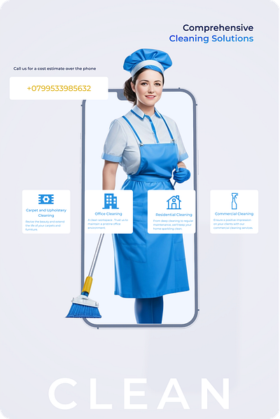 Web design for a Cleaning Company figma ui ux web designe