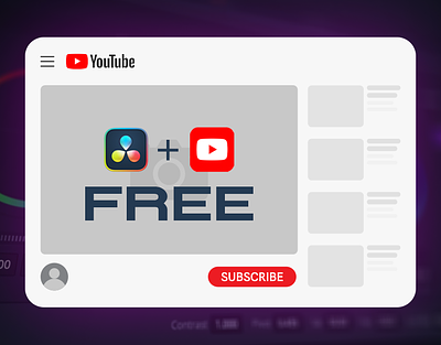 FREE Subscribe Button on Youtube Screen for DaVinci Resolve browser button channel davinci davinci resolve design download download free free mockup screen subscribe subscribe button ui video youtube youtube channel