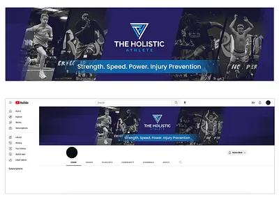 Youtube Banner for The Holistic Athlete athlete banner gym sport training youtube