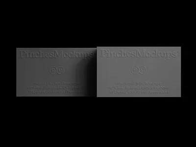 Embossed Business Cards Mockup branding mockup