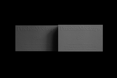 Embossed Business Cards Mockup branding mockup