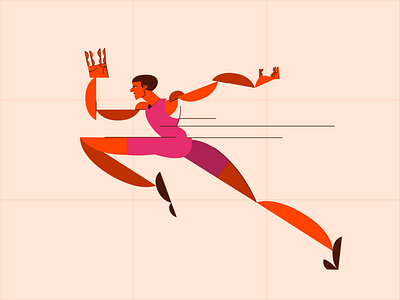 Sprint Illustration adobe illustrator art clip studio paint exercise exploration flat flat art illustration illustrator jogging olympic runner sprint sprinting