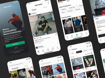 Shopping app - Social app app branding dailyui design e commerce gen z mobile mobile ui products shopping app social app social media ui ui design ux