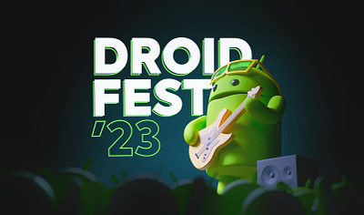 Droidfest '23 - Event Cover 3d 3ddesign androidevent digitalart droidfest eventcover eventpromo graphicdesign visualart