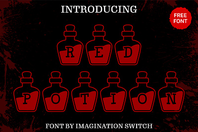 Red Potion - Free Font branding color font colorful font creative font design graphic design illustration potion red vector