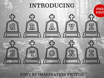 Gravestone - Free Font branding color font colorful font creative font design graphic design gravestone illustration vector