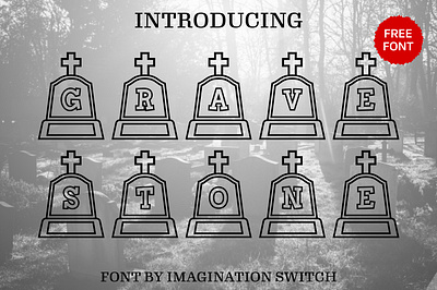 Gravestone - Free Font branding color font colorful font creative font design graphic design gravestone illustration vector