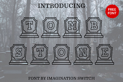 Tombstone - Free Font branding color font colorful font creative font design graphic design illustration tombstone vector