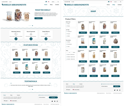 Shelly Arrangements e commerce graphic design illustration photoshop responsive design ui user interface