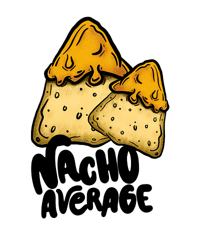 nacho average food doodle illustrate illustration nacho average procreate sigler