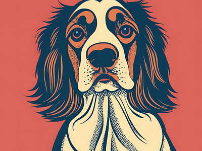 dog portrait. vector illustration. animal background branding breed cartoon design dog graphic graphic design illustration isolated logo mammal motion graphics pet portrait puppy retro sketch vintage