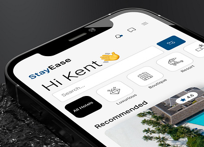 STAYEASE - Hotel Booking App app graphic design research ui ux