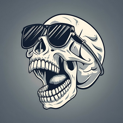 skull with sunglasses and sunglasses. hand drawn vector illustra anatomy animation art background branding design drawing graphic graphic design halloween hand drawn illustration isolated logo skull spooky sunglasses vector vintage