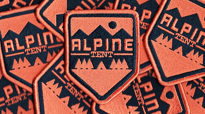 Alpine Tent Co. Embroidered Patches branding embroidered graphic design patch design patches