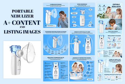 Portable Nebulizer EBC (A+) Content and Listing image Design a content amazon a content amazon ebc amazon images banner design feature banner feature images listing listing images