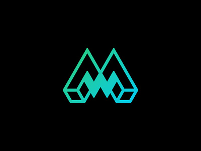 Geometry MW WM Letter Logo block letter design elegant logo geometry logo icon letter logo logo logo design logodesign minimal minimalist logo modern mw logo technology logo wm logo