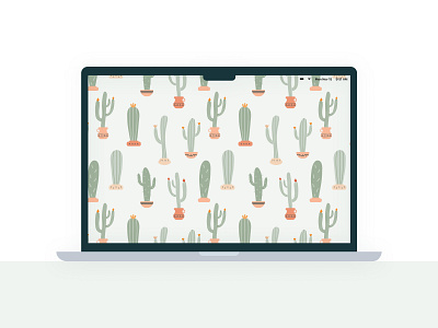 Tall Cacti Seamless Pattern background cacti illustration cactus cactus background cactus illustration cactus wallpaper daily ui design graphic design illustration modern plant plant background plant illustration plant wallpaper user experience wallpaper