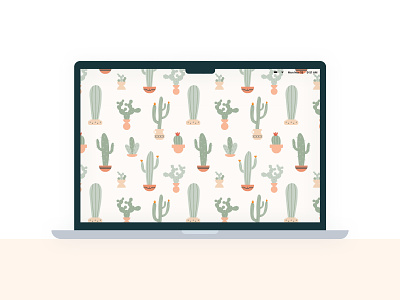 Cactus Family Pink Wallpaper branding cacti cactus background cactus illustraction daily ui design desktop wallpaper graphic design illustration ipad iphone modern phone background plant background plant illustration ui user experience user interface wallpaper
