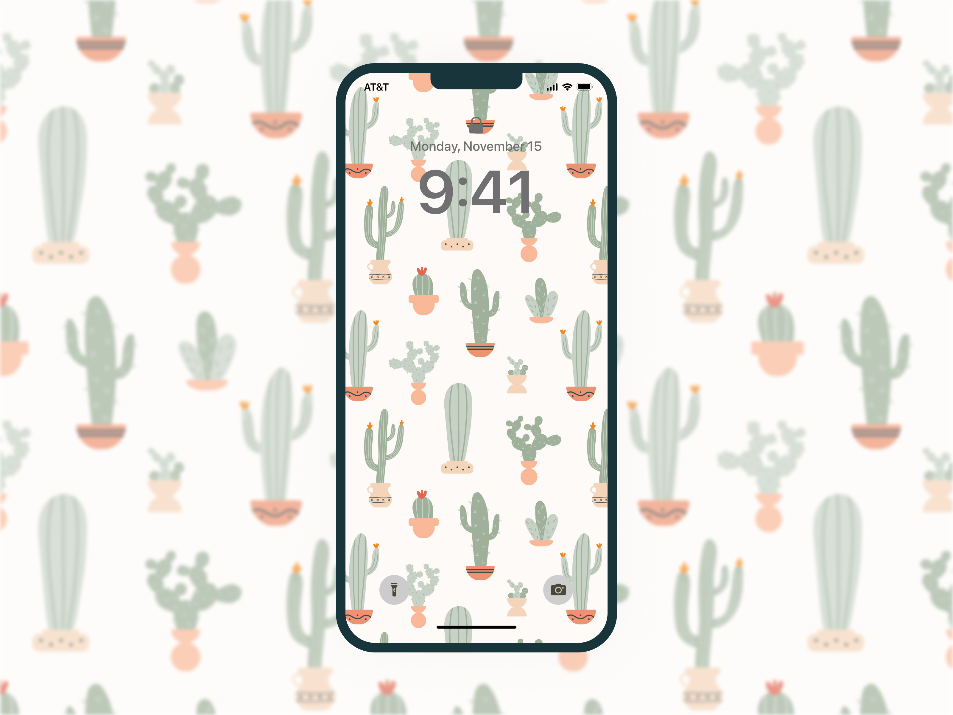 Cactus Family Pink Wallpaper by Jocelyn Wright Powell on Dribbble