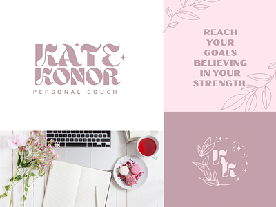 Kate Konor - Personal Couch Logotype brand branding femenine girl graphic design logo logotype modern personal couch pink