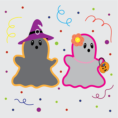 Just like those random clicks art artistryunleashed cuteghosts doodleart ghosts graphic design halloweenart halloweenghosts illustration vector vectorart