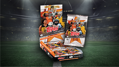 Topps Athletes Unlimited Packaging adobe creative cloud branding collectibles creative direction creativity design graphic design mockup print design sports design visual design