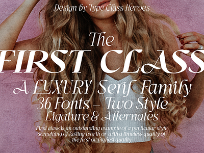 First Class - Luxury Serif 80s font 90s font beauty font branding font classic serif decorative serif display serif family font fashion font feminine font groovy font headline font invitation font minimalist font pretty font retro font retro serif unique font variable font webfont