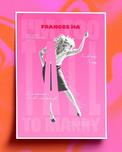 Frances Ha - Poster design design graphic design poster design typography